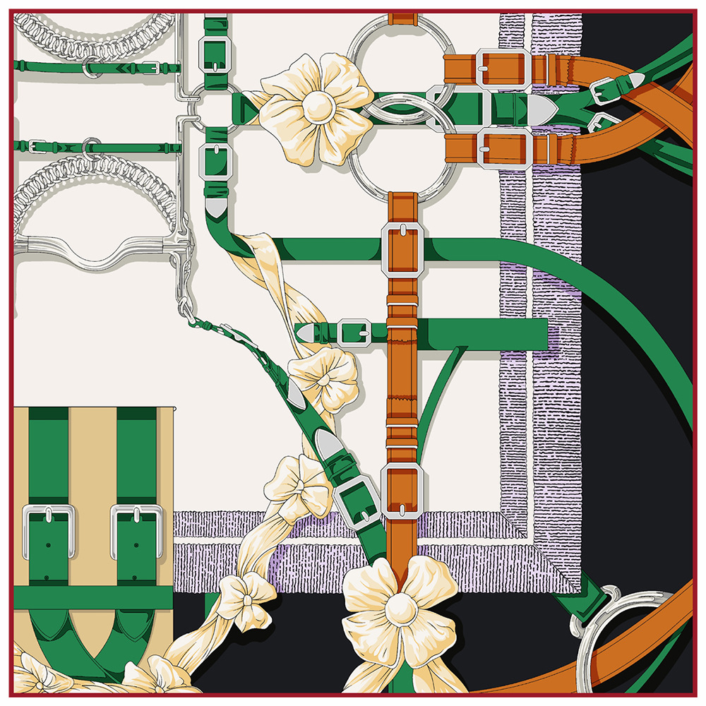 女性用シルクツイルスカーフ,ショール,ブランド,正方形,ヒジ - Scarf Silk Square のレビューと価格