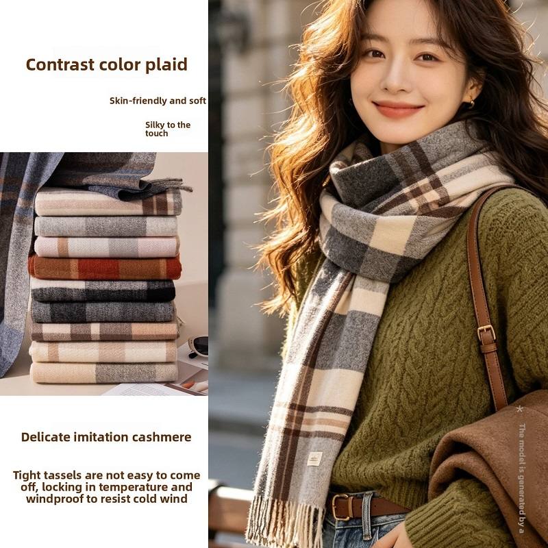 普段使いに最適な、厚手のヘザーニット素材のネックウォーマー。 - Infinity Scarf Knit のレビューと価格